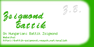 zsigmond battik business card